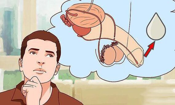 Discharge in men when he is excited